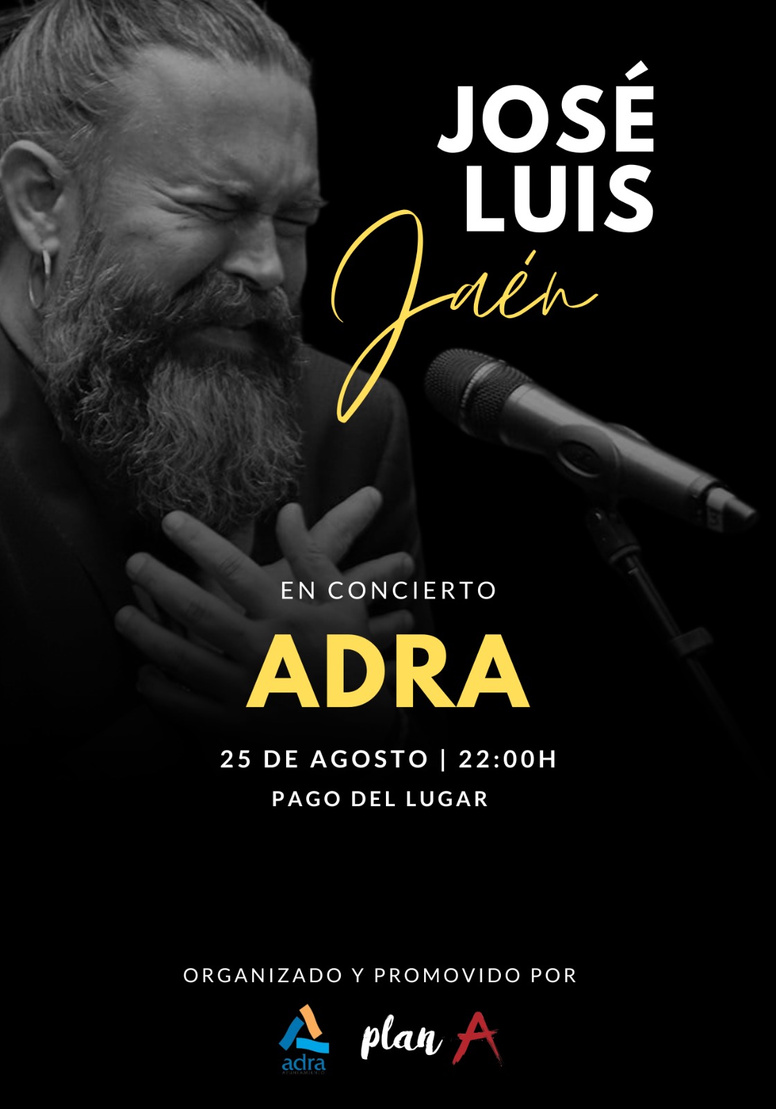 El almeriense José Luis Jaén vuelve a Adra en concierto con ‘La Voz del Alma’