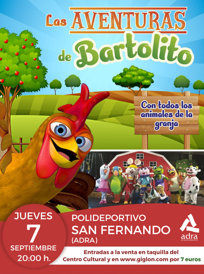 ‘Las Aventuras de Bartolito’ aterriza en Adra en septiembre