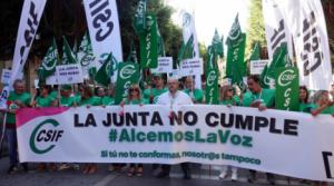 CSIF sale a la calle porque "La Junta no cumple"