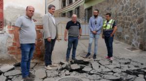 Así están las obras de la calle Bellavista de Adra