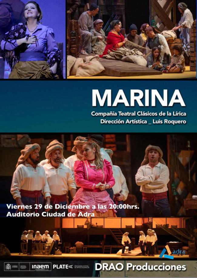 La obra lírica ‘Marina’ llegará a Adra el 29 de diciembre