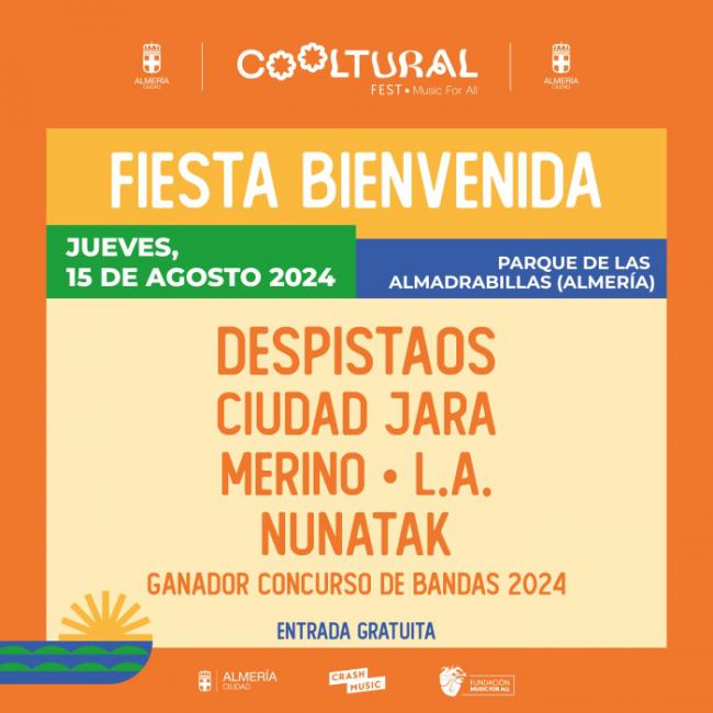 Cooltural Fest desvela el cartel de la fiesta de bienvenida gratuita