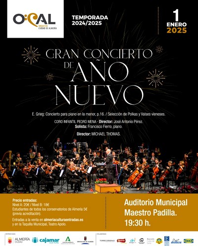 Gran Concierto de Año Nuevo de la Orquesta Ciudad de Almería agota entradas