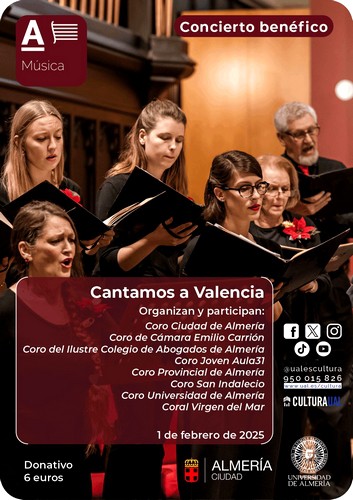 Concierto solidario en Almería: ocho coros se unen por las víctimas de la DANA