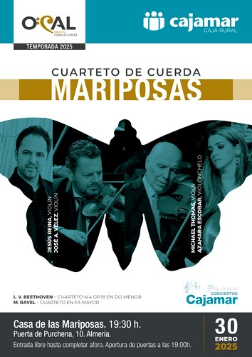 El cuarteto 'Mariposas' abre el Ciclo de Conciertos de Cajamar en Almería