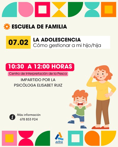 Coloquio sobre la adolescencia en Adra este viernes