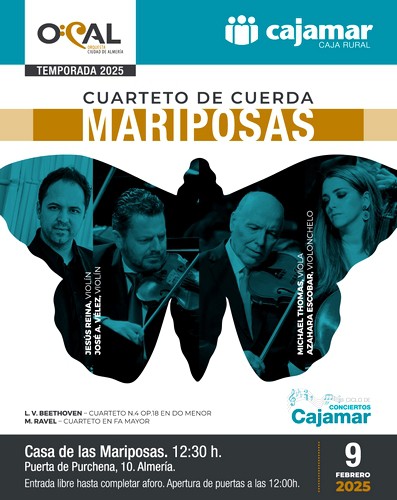 Cajamar inaugura su ciclo de conciertos con el cuarteto 'Mariposas' en Almería