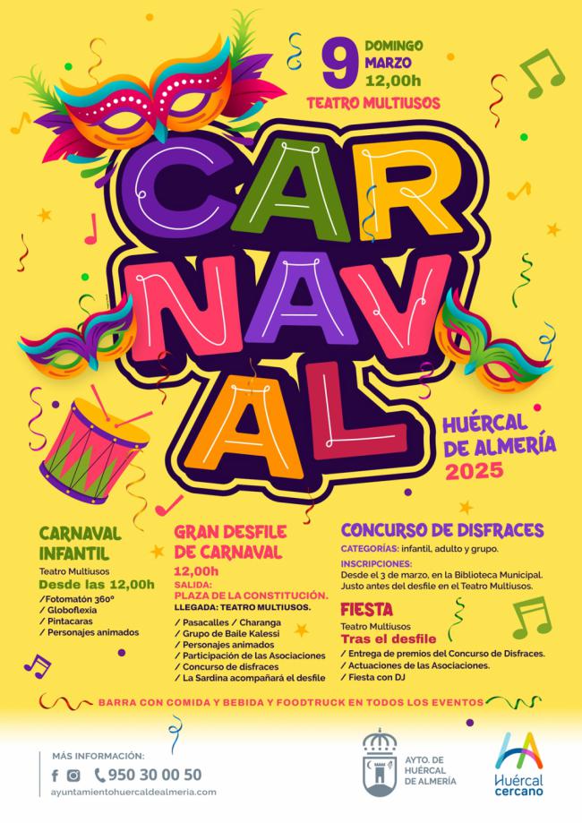 Fiesta con dj para cerrar la celebración del Carnaval de Huércal