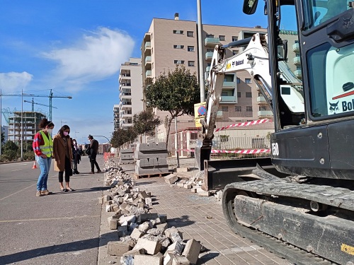 Obras del carril bici entre la Vega de Acá y la Avda. Mediterráneo