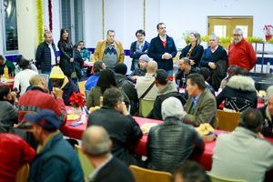 Bomberos, Policía y Centro de Acogida, visita de fin de año del alcalde