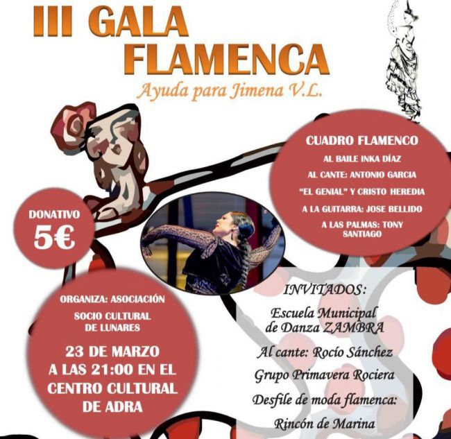 III Gala Flamenca solidaria en beneficio de Jimena en el Centro Cultural de Adra