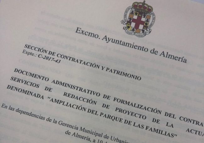 Firmado el contrato para la redacción del proyecto de la segunda fase del Parque de las Familias