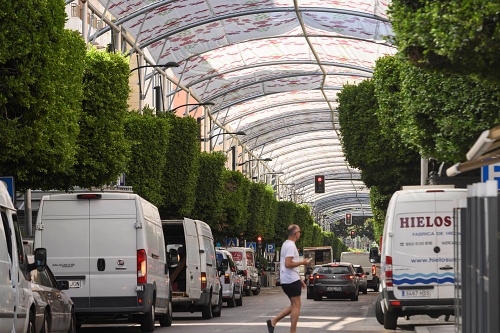 La reordenación del tráfico en el Paseo de Almería lo reducen más de un 37%