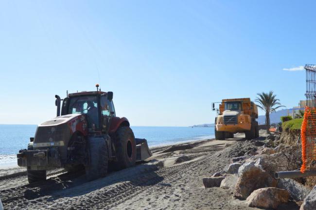 13.500m3 de arena para mantenimiento en las playas de Vera