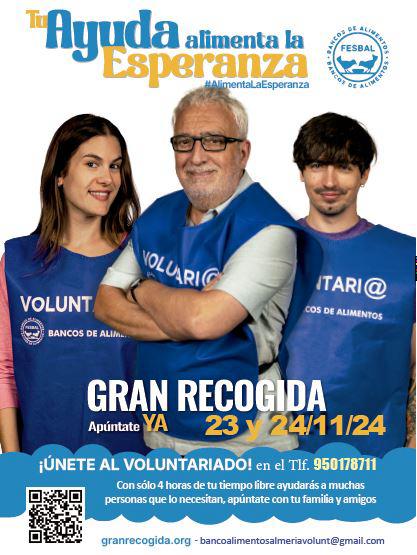 Voluntarios necesarios para la Gran Recogida de Alimentos 2024 en Almería