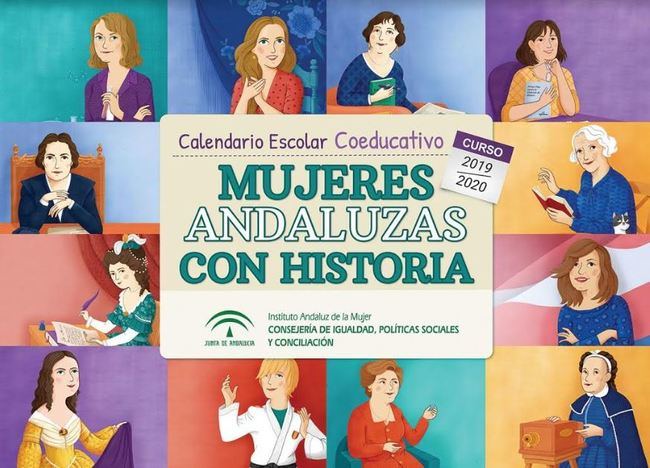 Carmen de Burgos y Amalia López entre las 12 andaluzas de calendario de coeducación