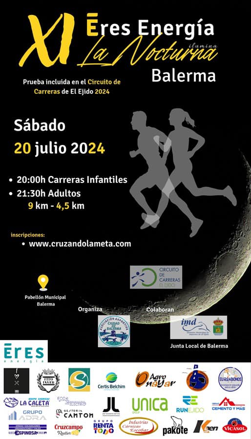 Abiertas las inscripciones para la XI Carrera Nocturna de Balerma