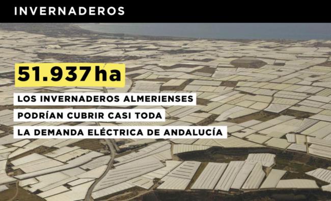 Los invernaderos de Almería cubrirían la demanda eléctrica de toda Andalucía