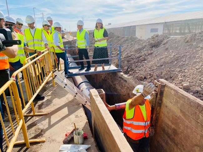 Ejecutado un tercio de la garantía hídrica para Roquetas de conexión al agua desalada