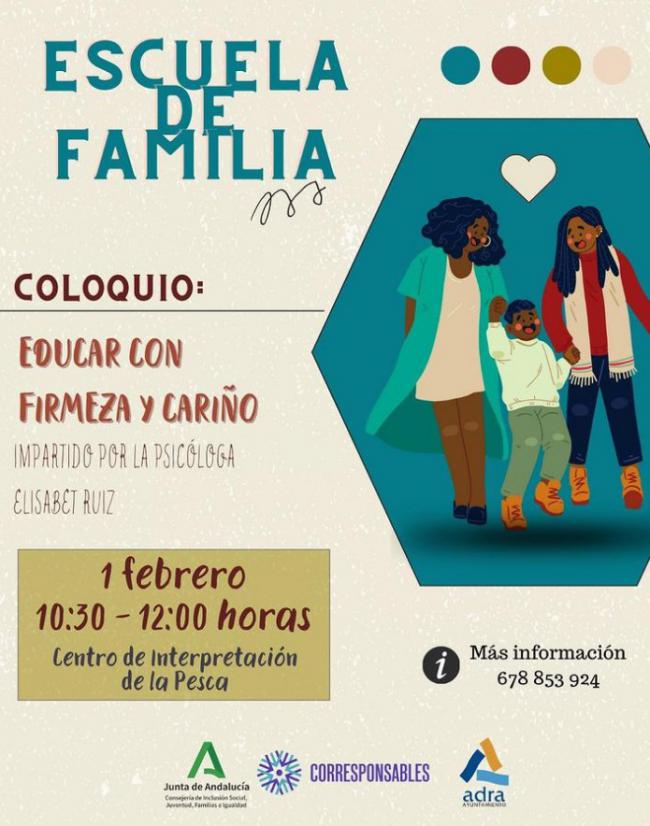 Escuela de Familia de Adra se ocupa de ‘Educar con firmeza y cariño’