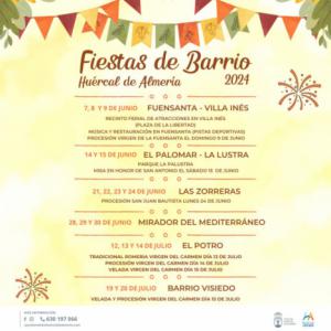 Huércal de Almería abre a las fiestas de La Fuensanta y Villa Inés