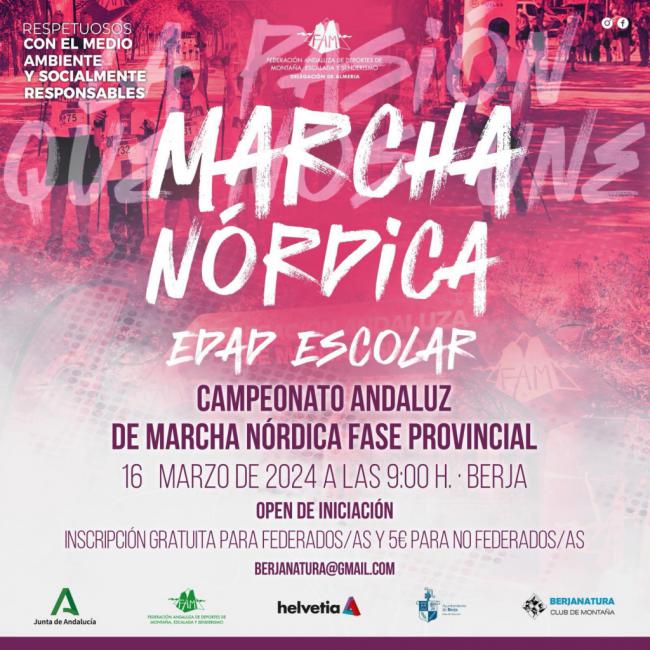 El Campeonato Andaluz de Marcha Nórdica en edad escolar llega a Castala