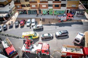 Rescatan con éxito a persona atrapada en simulacro de incendio en La Minería