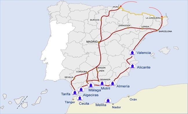 El Paso del Estrecho marca un incremento de pasajeros con Melilla y bajada en otros destinos