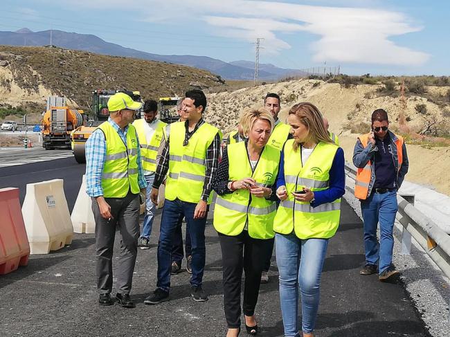 Las obras de mejora en la A-334 de acceso a Cantoria finalizarán la próxima semana