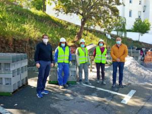 Antonio Martínez visita las obras del PFEA en Abrucena