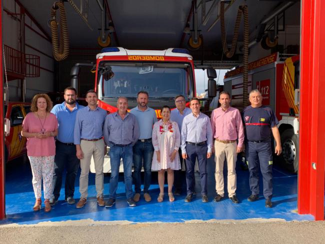 La alcaldesa de Mojácar al frente de los bomberos de Levante