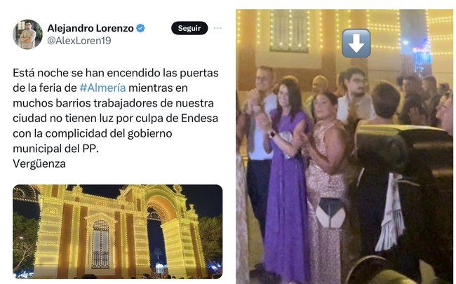 El edil de Podemos se queja de las luces de la Feria