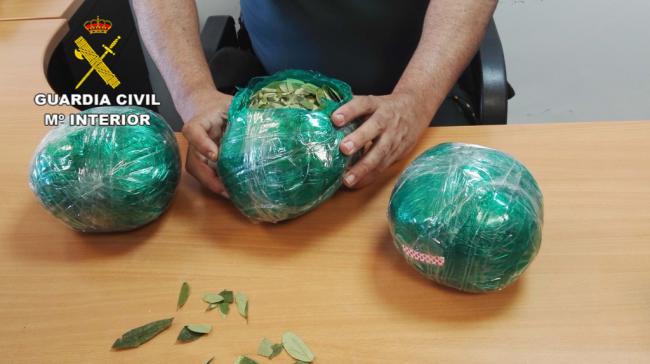 Intervenidos en el aeropuerto de Almería más de 3 kilos de hojas de coca