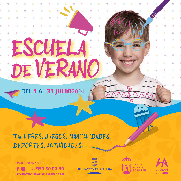 Ayuntamiento de Huércal de Almería abre inscripciones para Escuela de Verano