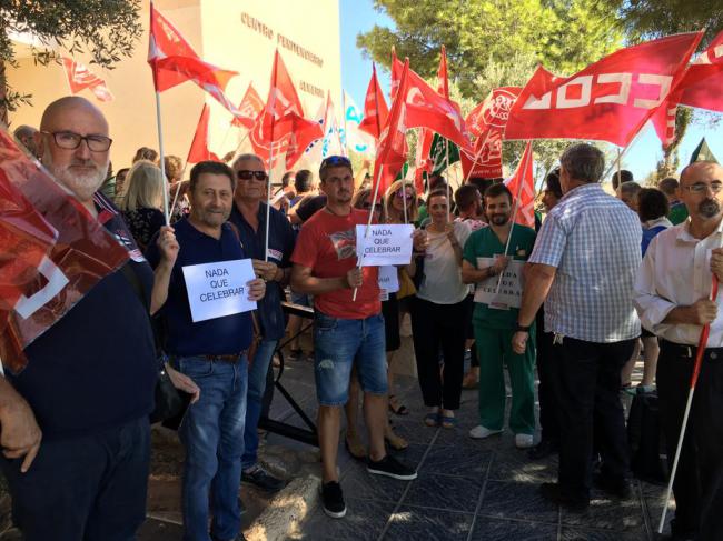 Protesta del personal de Prisiones en el día de su patrona