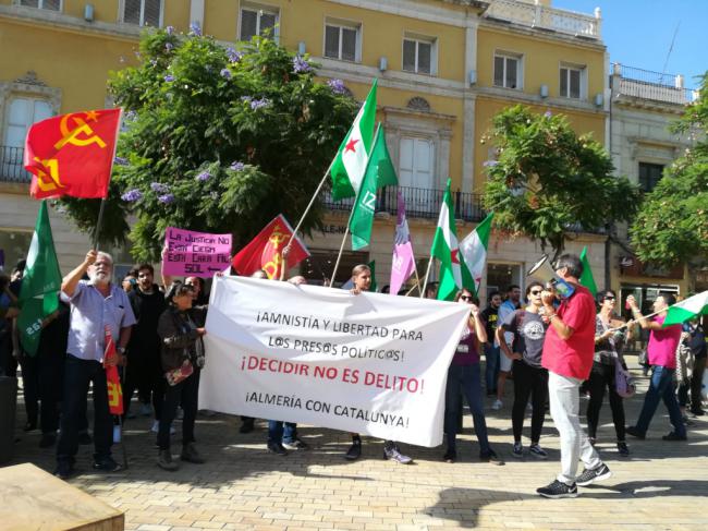 Sin incidentes la concentración en Almería en apoyo a los presos independentistas