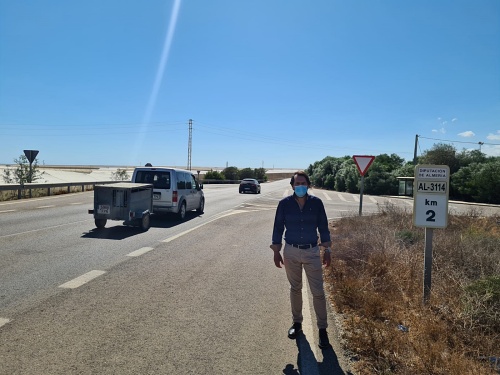 Cs pide a Diputación más seguridad en la carretera entre Retamar y Cuevas de los Medina