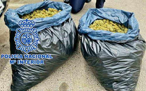 Detenido en Roquetas con 11 sacos de marihuana en el coche