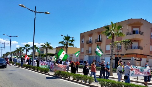 Manifestación por los derechos de los trabajadores del campo convocada por el sindicato Soc-SAT