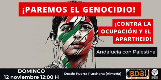 Con Palestina, el domingo a las 12:00 horas en Puerta Purchena