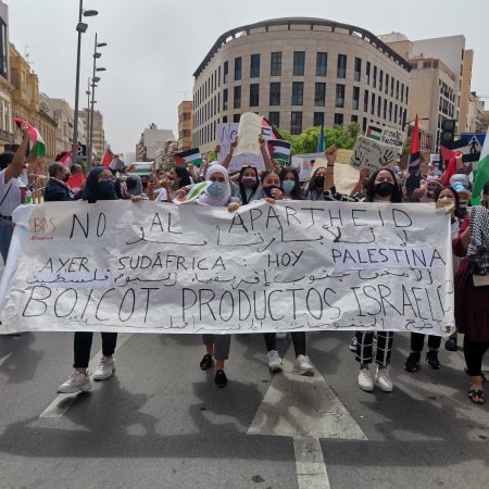 Manifestación contra la ocupación israelí de Palestina