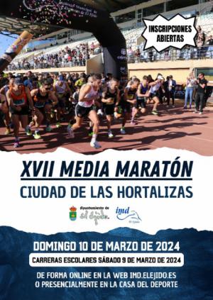 Abiertas las inscripciones para la XVII Media Maratón Ciudad de las Hortalizas