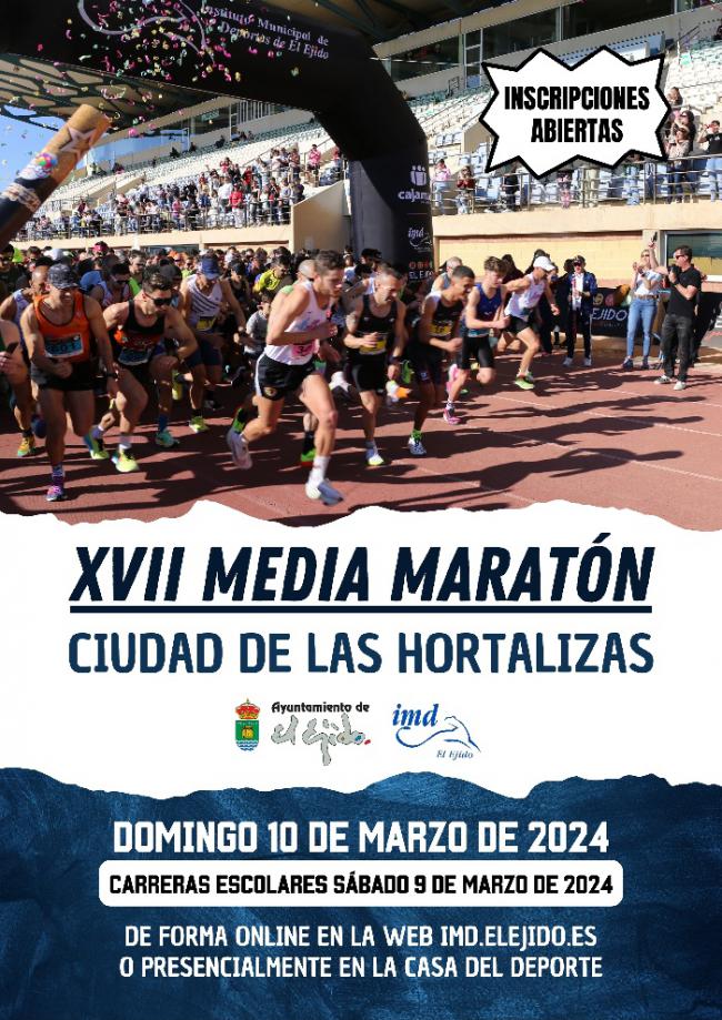 Abiertas las inscripciones para la XVII Media Maratón Ciudad de las Hortalizas