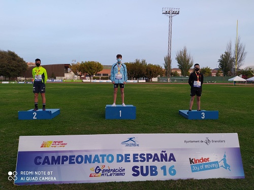 El roquetero Juan Francisco Lozano doble medalla de oro en el XIX Campeonato de España de Atletismo Sub16