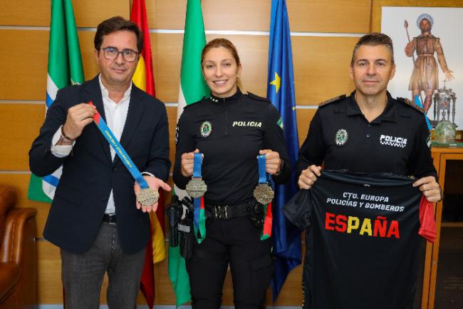 Lucie Carmen Lozano, Policía Local de El Ejido, triple medalla de oro en los ‘X European Police and Fire Games’