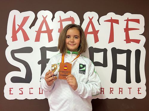 La roquetera, Sara Martín Espinar, bronce en el Campeonato Infantil de Karate