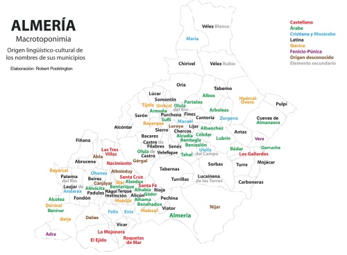 Casi el 5% de la toponimia almeriense es arábiga