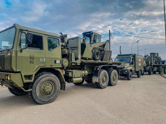 Un contingente de la Legión viaja de Viator a Valencia para colaborar en los rescates