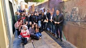 Murales sobre cine en centros educativos del proyecto CAMINA