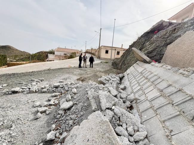 Lúcar afronta obras de emergencia en la Calle Barranquillo con ayuda de la Diputación